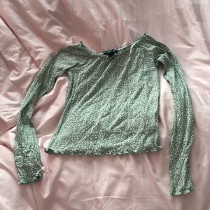 Floral off the shoulder crop